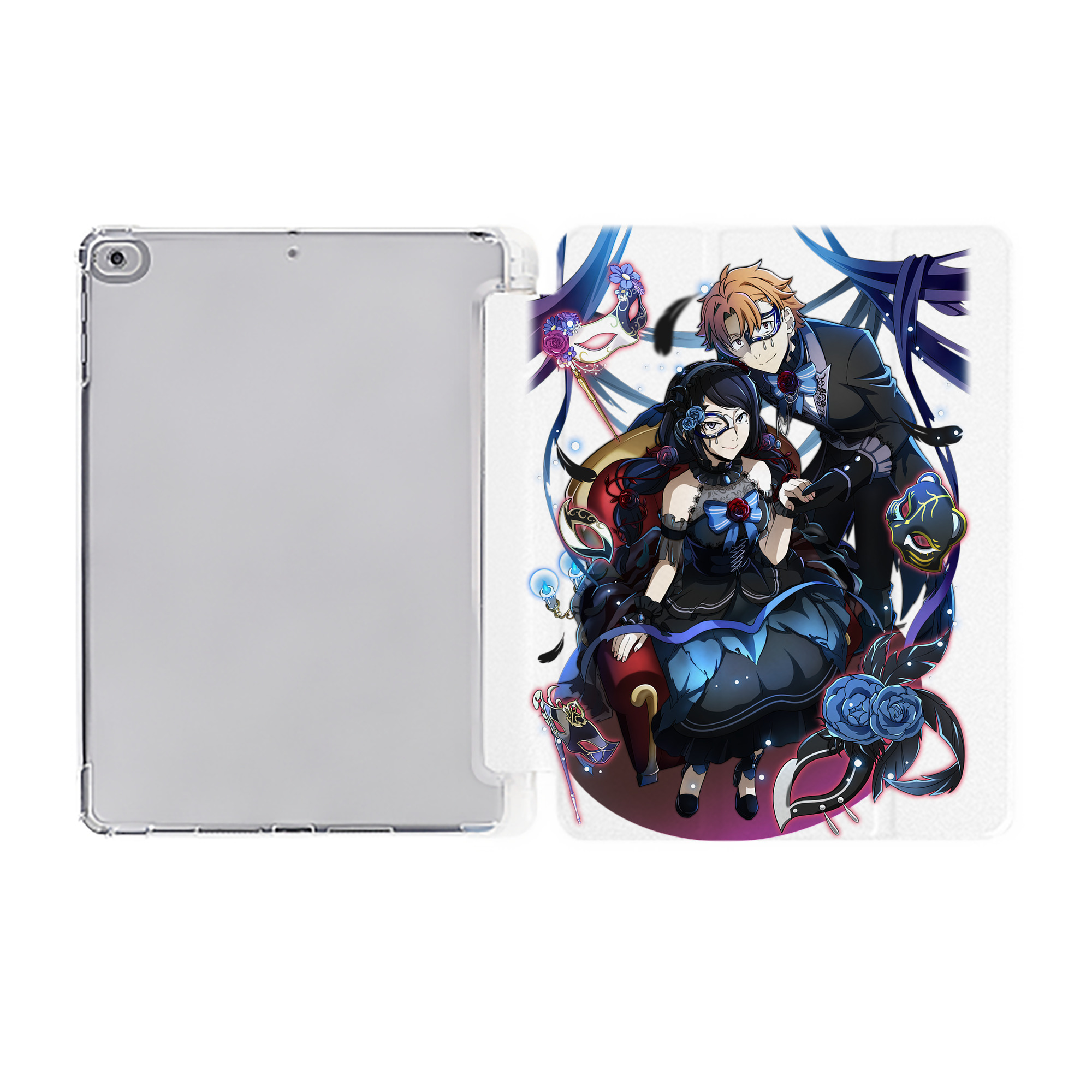 （画像用） 文豪ストレイドッグス Bungo Stray Dogs IPad ケース ペン収納付き 三つ折りスタンド PUレザー×シリコン 対応機種9.5/10.5/10.9インチ
